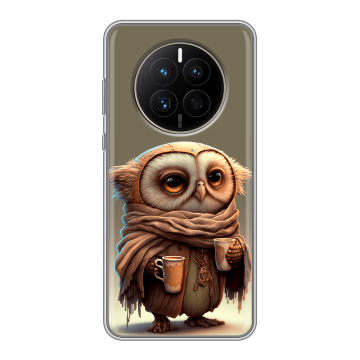 Силиконовый чехол на Huawei Mate 50 с принтом Сова Силиконовый чехол на Huawei Mate 50 с принтом Сова