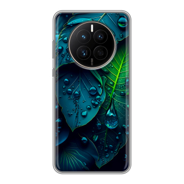 Силиконовый чехол на Huawei Mate 50 с принтом Листья Силиконовый чехол на Huawei Mate 50 с принтом Листья