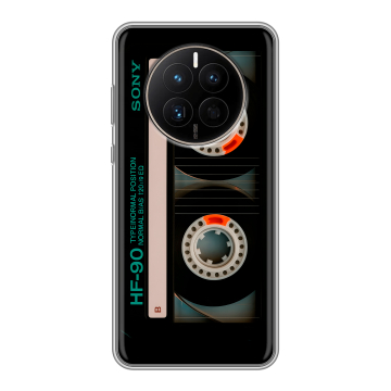 Силиконовый чехол на Huawei Mate 50 с принтом Кассета