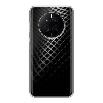 Силиконовый чехол на Huawei Mate 50 с принтом Текстура металла
