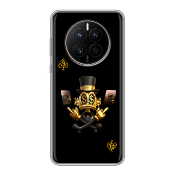 Силиконовый чехол на Huawei Mate 50 с принтом Золотой скрудж макдак Силиконовый чехол на Huawei Mate 50 с принтом Золотой скрудж макдак