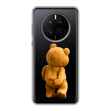 Силиконовый чехол на Huawei Mate 50 с принтом Медведь