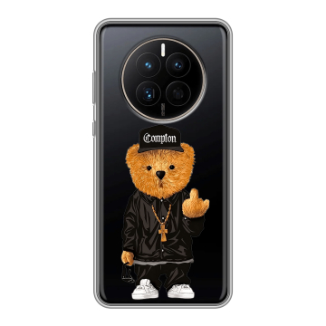 Силиконовый чехол на Huawei Mate 50 с принтом Плюшевый медведь Силиконовый чехол на Huawei Mate 50 с принтом Плюшевый медведь
