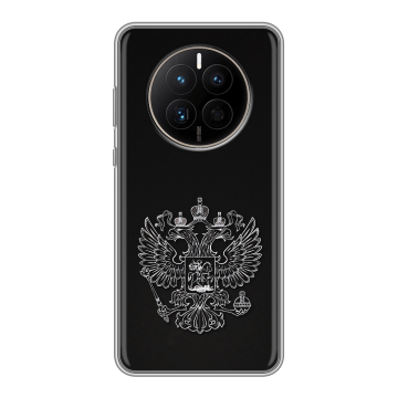 Силиконовый чехол на Huawei Mate 50 с принтом Герб России Силиконовый чехол на Huawei Mate 50 с принтом Герб России