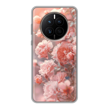 Силиконовый чехол на Huawei Mate 50 с принтом Розовые розы Силиконовый чехол на Huawei Mate 50 с принтом Розовые розы