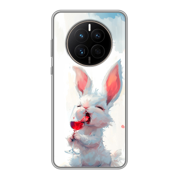 Силиконовый чехол на Huawei Mate 50 с принтом кролик зайчик Силиконовый чехол на Huawei Mate 50 с принтом кролик зайчик