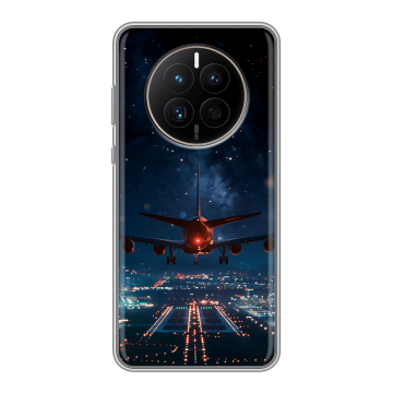 Силиконовый чехол на Huawei Mate 50 с принтом самолет Силиконовый чехол на Huawei Mate 50 с принтом самолет
