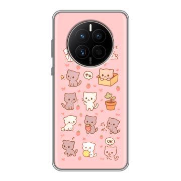 Силиконовый чехол на Huawei Mate 50 с принтом Hello Kitty Хелоу Кити