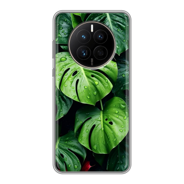Силиконовый чехол на Huawei Mate 50 с принтом Листья Силиконовый чехол на Huawei Mate 50 с принтом Листья