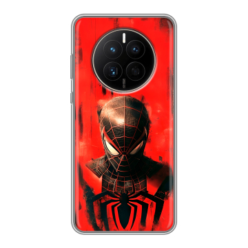 Силиконовый чехол на Huawei Mate 50 с принтом человек паук spiderman