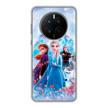 Силиконовый чехол на Huawei Mate 50 с принтом Холодное сердце Frozen