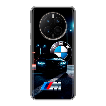 Силиконовый чехол на Huawei Mate 50 с принтом БМВ BMW