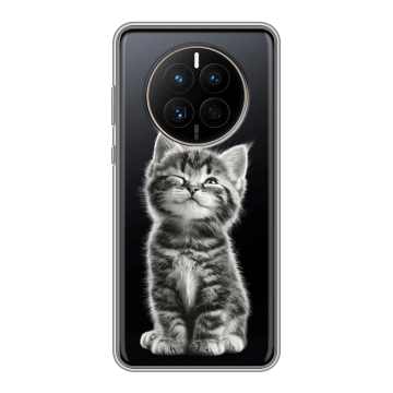 Силиконовый чехол на Huawei Mate 50 с принтом Котенок Силиконовый чехол на Huawei Mate 50 с принтом Котенок