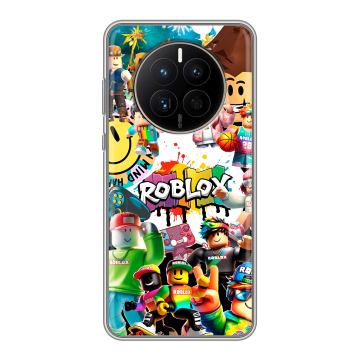 Силиконовый чехол на Huawei Mate 50 с принтом Roblox Роблокс