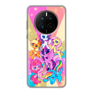 Силиконовый чехол на Huawei Mate 50 с принтом My little pony Дружба чудо