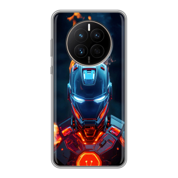 Силиконовый чехол на Huawei Mate 50 с принтом IronMan Железный человек