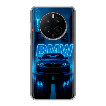 Силиконовый чехол на Huawei Mate 50 с принтом BMW БМВ