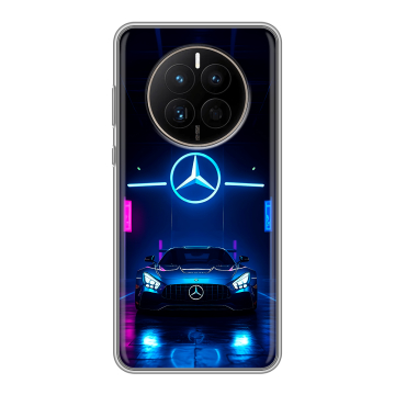 Силиконовый чехол на Huawei Mate 50 с принтом Mercedes Мерседес