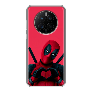 Силиконовый чехол на Huawei Mate 50 с принтом Дедпул Deadpool