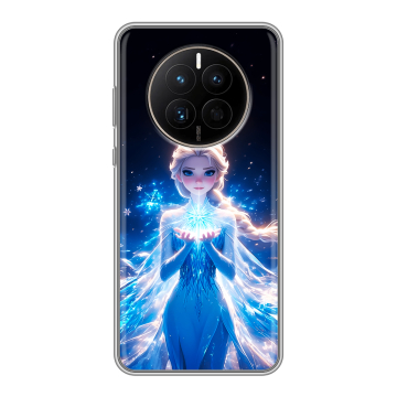 Силиконовый чехол на Huawei Mate 50 с принтом Холодное сердце Frozen