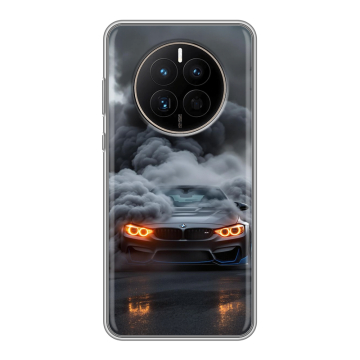 Силиконовый чехол на Huawei Mate 50 с принтом BMW БМВ