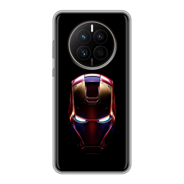Силиконовый чехол на Huawei Mate 50 с принтом IronMan Железный человек