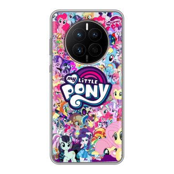 Силиконовый чехол на Huawei Mate 50 с принтом My little pony Дружба чудо