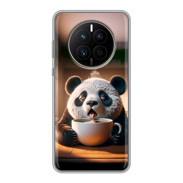 Силиконовый чехол на Huawei Mate 50 с принтом смешная панда Силиконовый чехол на Huawei Mate 50 с принтом смешная панда
