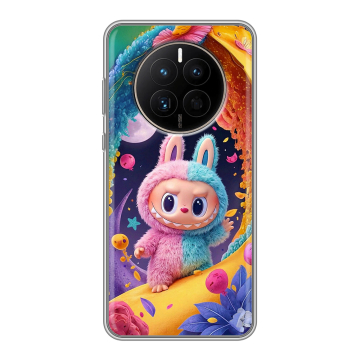 Силиконовый чехол на Huawei Mate 50 с принтом Labubu Лабубу