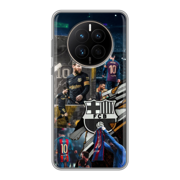 Силиконовый чехол на Huawei Mate 50 с принтом Messi Barcelona