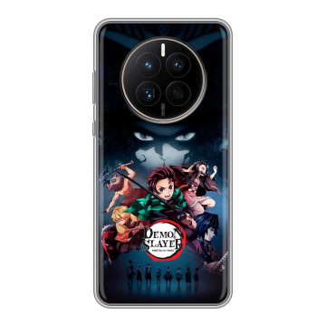 Силиконовый чехол на Huawei Mate 50 с принтом Demon Slayer Клинок рассекающий демонов