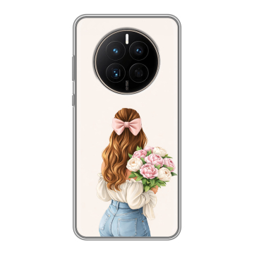 Силиконовый чехол на Huawei Mate 50 с принтом женский Силиконовый чехол на Huawei Mate 50 с принтом женский