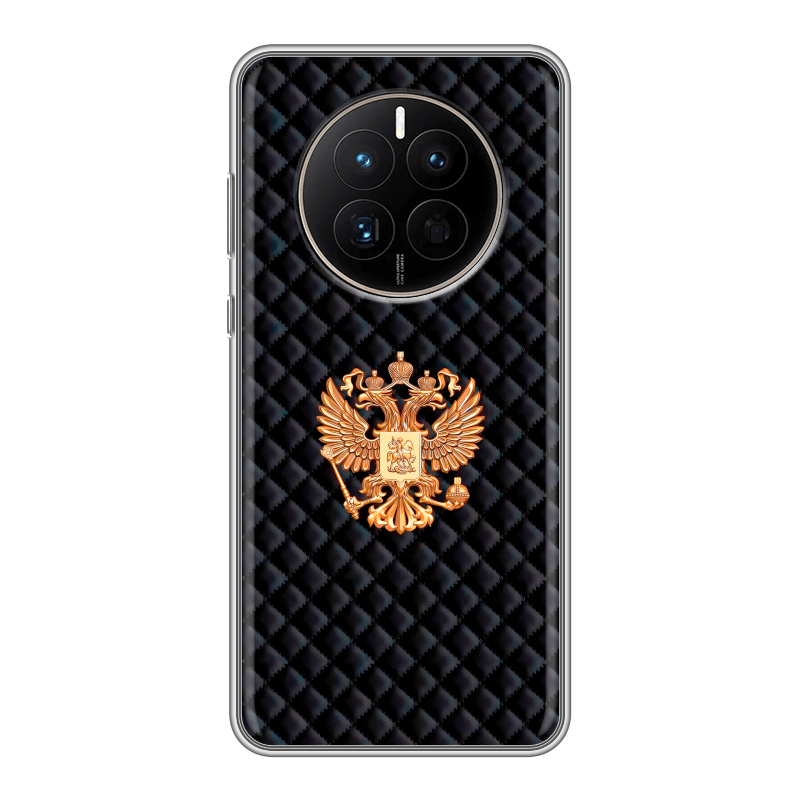 Силиконовый противоударный чехол на Huawei Mate 50 с принтом Герб России принт Силиконовый противоударный чехол на Huawei Mate 50 с принтом Герб России принт