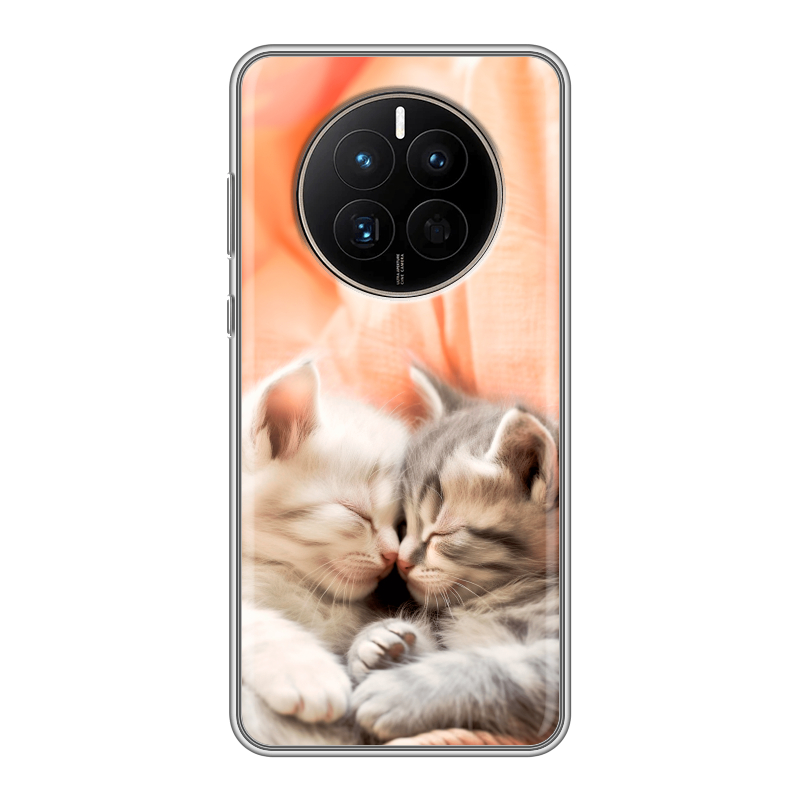 Силиконовый чехол на Huawei Mate 50 с принтом Котята Силиконовый чехол на Huawei Mate 50 с принтом Котята