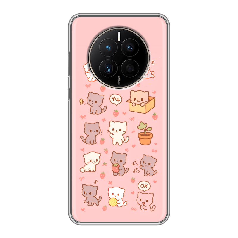 Силиконовый чехол на Huawei Mate 50 с принтом Hello Kitty Хелоу Кити Силиконовый чехол на Huawei Mate 50 с принтом Hello Kitty Хелоу Кити