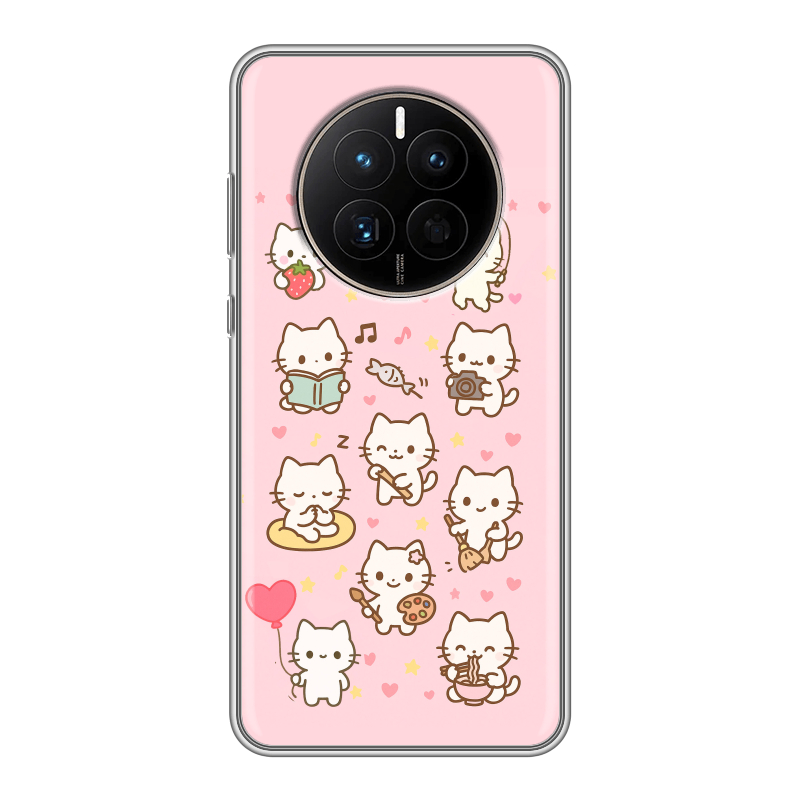 Силиконовый противоударный чехол на Huawei Mate 50 с принтом Hello Kitty Хелоу Кити Силиконовый противоударный чехол на Huawei Mate 50 с принтом Hello Kitty Хелоу Кити
