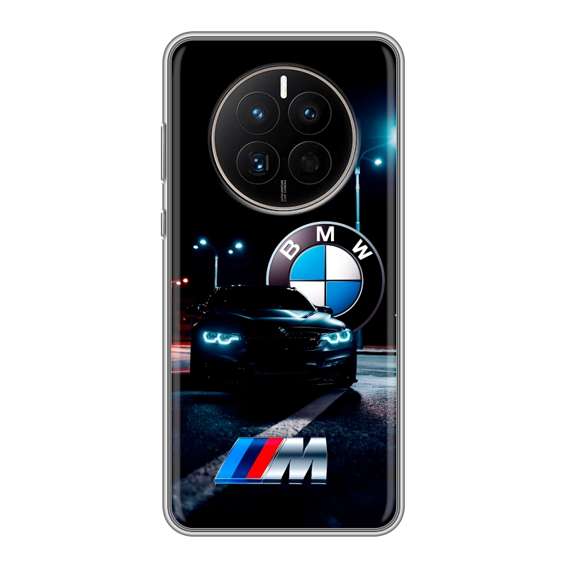 Силиконовый чехол на Huawei Mate 50 с принтом БМВ BMW Силиконовый чехол на Huawei Mate 50 с принтом БМВ BMW