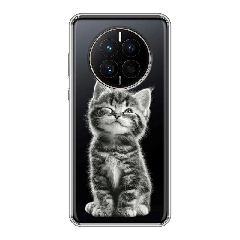 Силиконовый чехол на Huawei Mate 50 с принтом Котенок Силиконовый чехол на Huawei Mate 50 с принтом Котенок