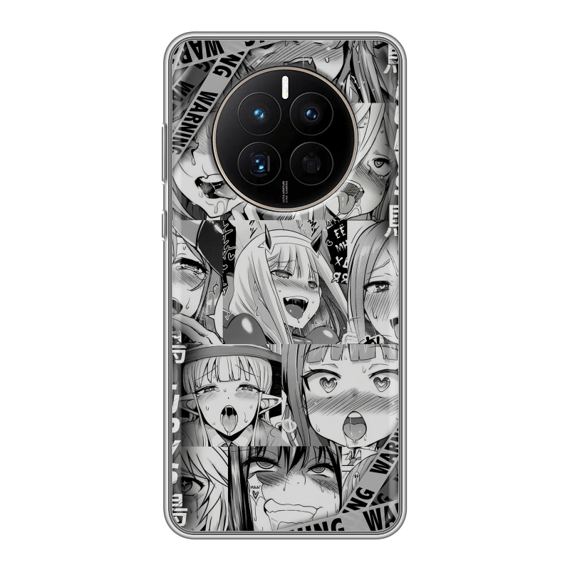 Силиконовый противоударный чехол на Huawei Mate 50 с принтом Ahegao Ахегао Аниме Силиконовый противоударный чехол на Huawei Mate 50 с принтом Ahegao Ахегао Аниме