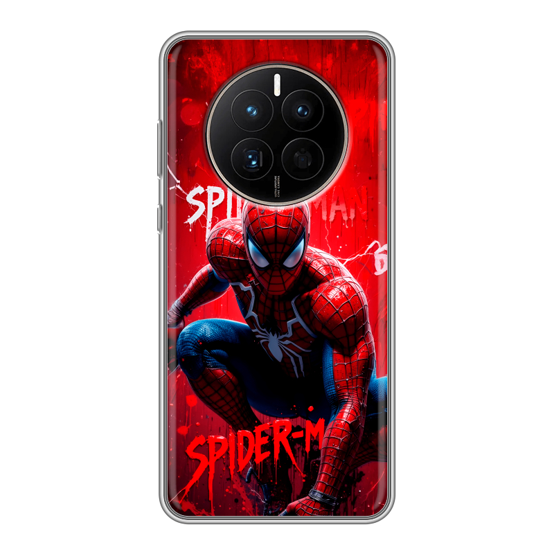 Силиконовый чехол на Huawei Mate 50 с принтом Spiderman Человек паук Силиконовый чехол на Huawei Mate 50 с принтом Spiderman Человек паук