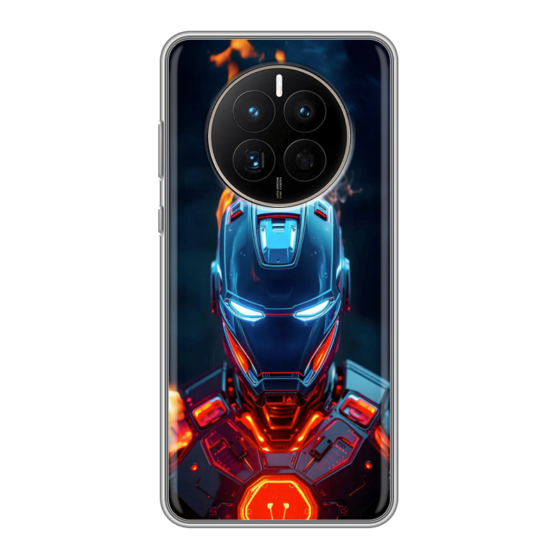 Силиконовый противоударный чехол на Huawei Mate 50 с принтом IronMan Железный человек Силиконовый противоударный чехол на Huawei Mate 50 с принтом IronMan Железный человек
