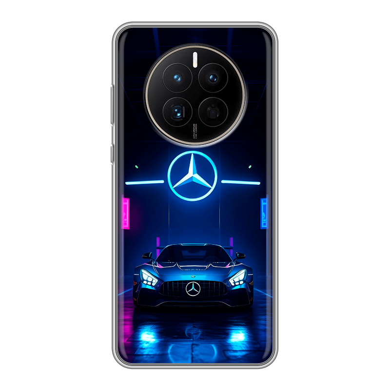 Силиконовый противоударный чехол на Huawei Mate 50 с принтом Mercedes Мерседес Силиконовый противоударный чехол на Huawei Mate 50 с принтом Mercedes Мерседес
