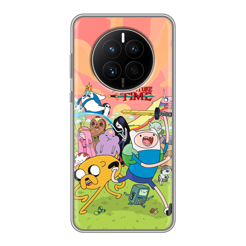 Силиконовый чехол на Huawei Mate 50 с принтом Adventure time Время приключений Силиконовый чехол на Huawei Mate 50 с принтом Adventure time Время приключений