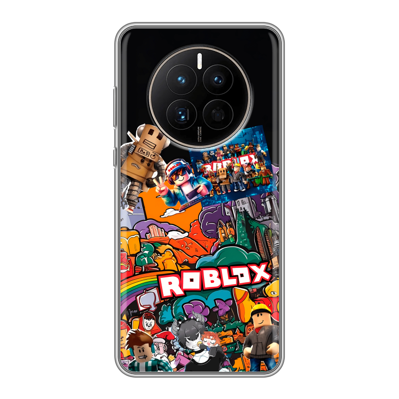 Силиконовый противоударный чехол на Huawei Mate 50 с принтом Roblox Роблокс Силиконовый противоударный чехол на Huawei Mate 50 с принтом Roblox Роблокс