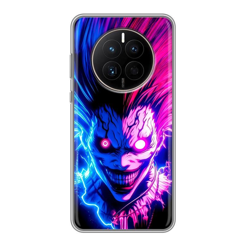 Силиконовый противоударный чехол на Huawei Mate 50 с принтом Death note Тетрадь смерти Силиконовый противоударный чехол на Huawei Mate 50 с принтом Death note Тетрадь смерти