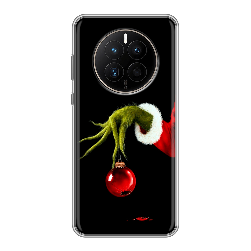 Силиконовый чехол на Huawei Mate 50 с принтом Новый год Гринч Силиконовый чехол на Huawei Mate 50 с принтом Новый год Гринч