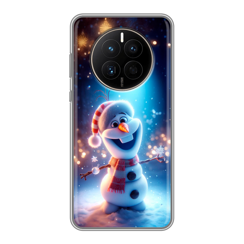 Силиконовый противоударный чехол на Huawei Mate 50 с принтом Новый год Силиконовый противоударный чехол на Huawei Mate 50 с принтом Новый год