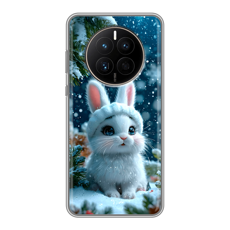 Силиконовый противоударный чехол на Huawei Mate 50 с принтом Новый год Силиконовый противоударный чехол на Huawei Mate 50 с принтом Новый год