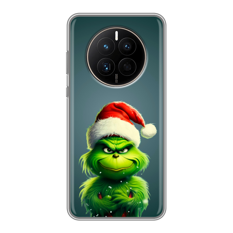 Силиконовый противоударный чехол на Huawei Mate 50 с принтом Новый год Силиконовый противоударный чехол на Huawei Mate 50 с принтом Новый год