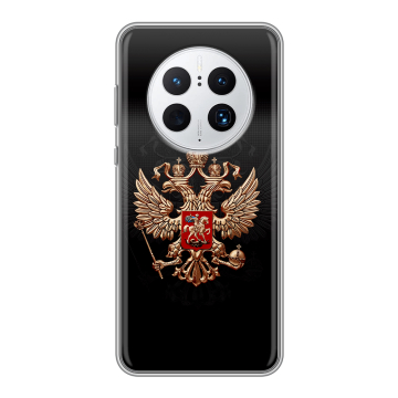 Силиконовый чехол на Huawei Mate 50 Pro с принтом Герб России